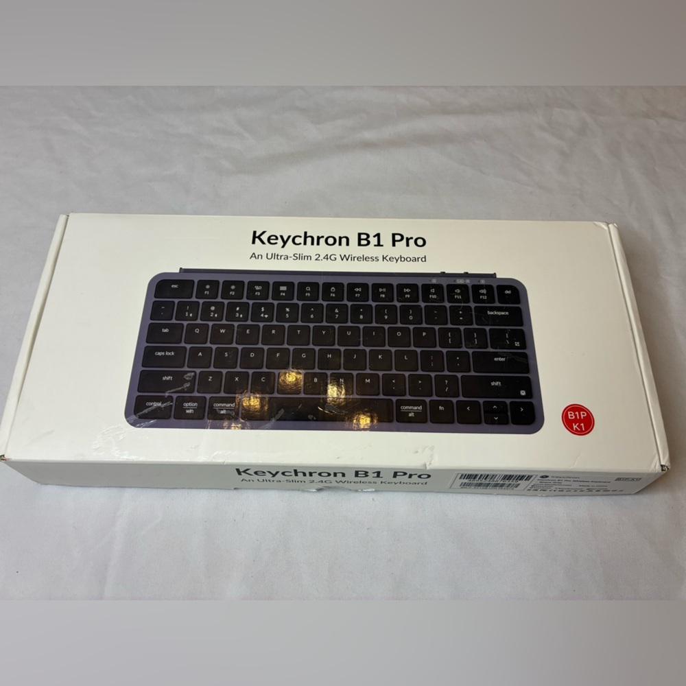 Keychron B1 Pro Ultra Slim Wireless Keyboard 2.4G + USB-C Rechargeable Mac Wind